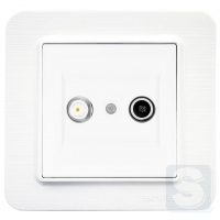 Розетка подвійна TV (TV+SAT) кінцева Arvia Electric Lavin Білий (21 29 4001 290)